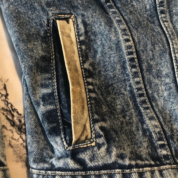 Dual Control 80s Jacket Denim with Leather Trim M - Picture 5 of 9